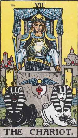 Chariot tarot card in the Rider Waite Smith Deck