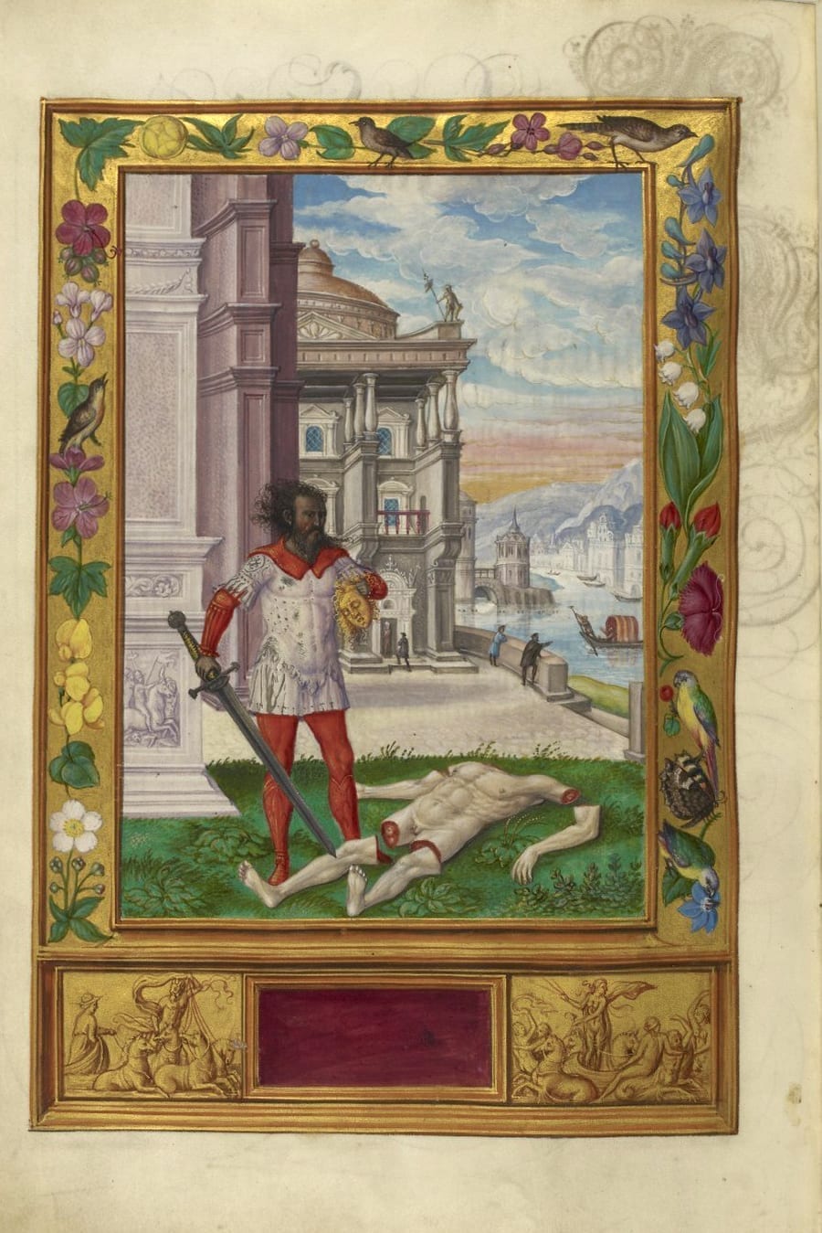 Illustration of man with a sword from the Alchemical manuscript Splendor Solis