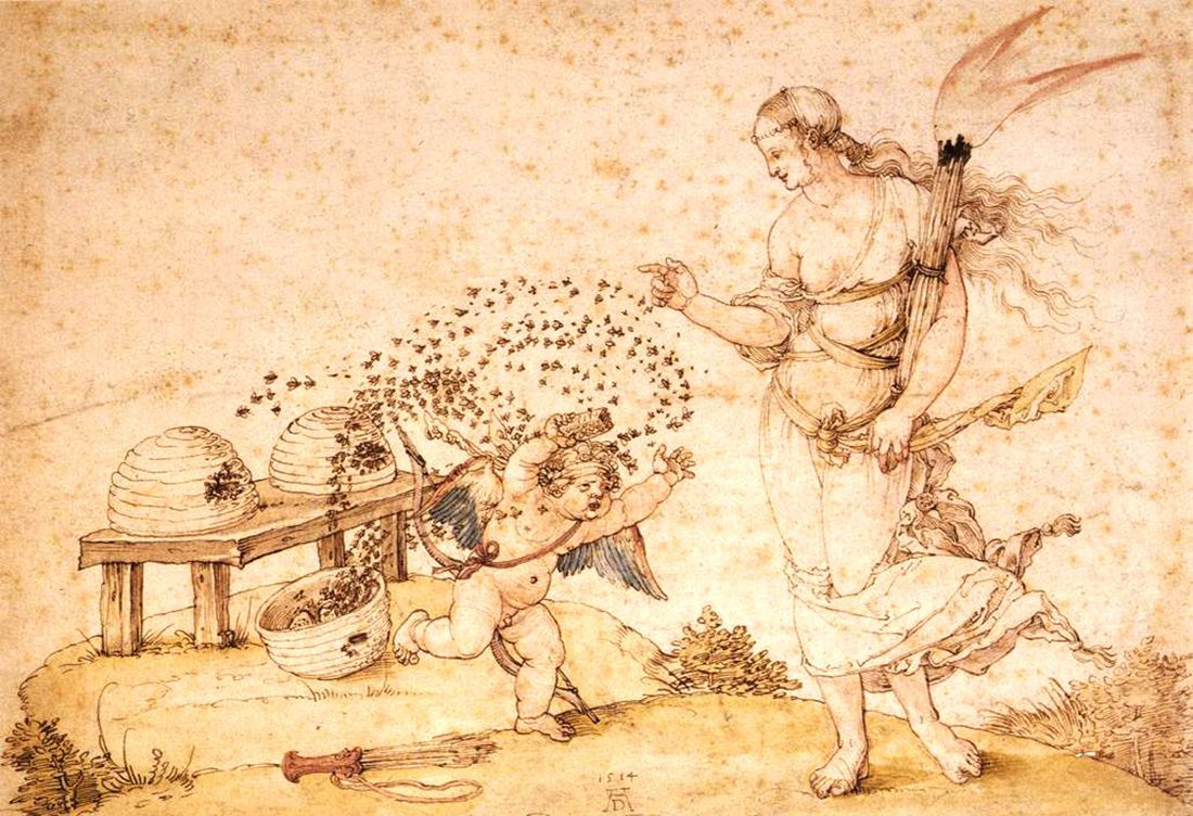 painting of Cupid and bees.